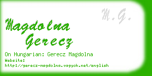 magdolna gerecz business card